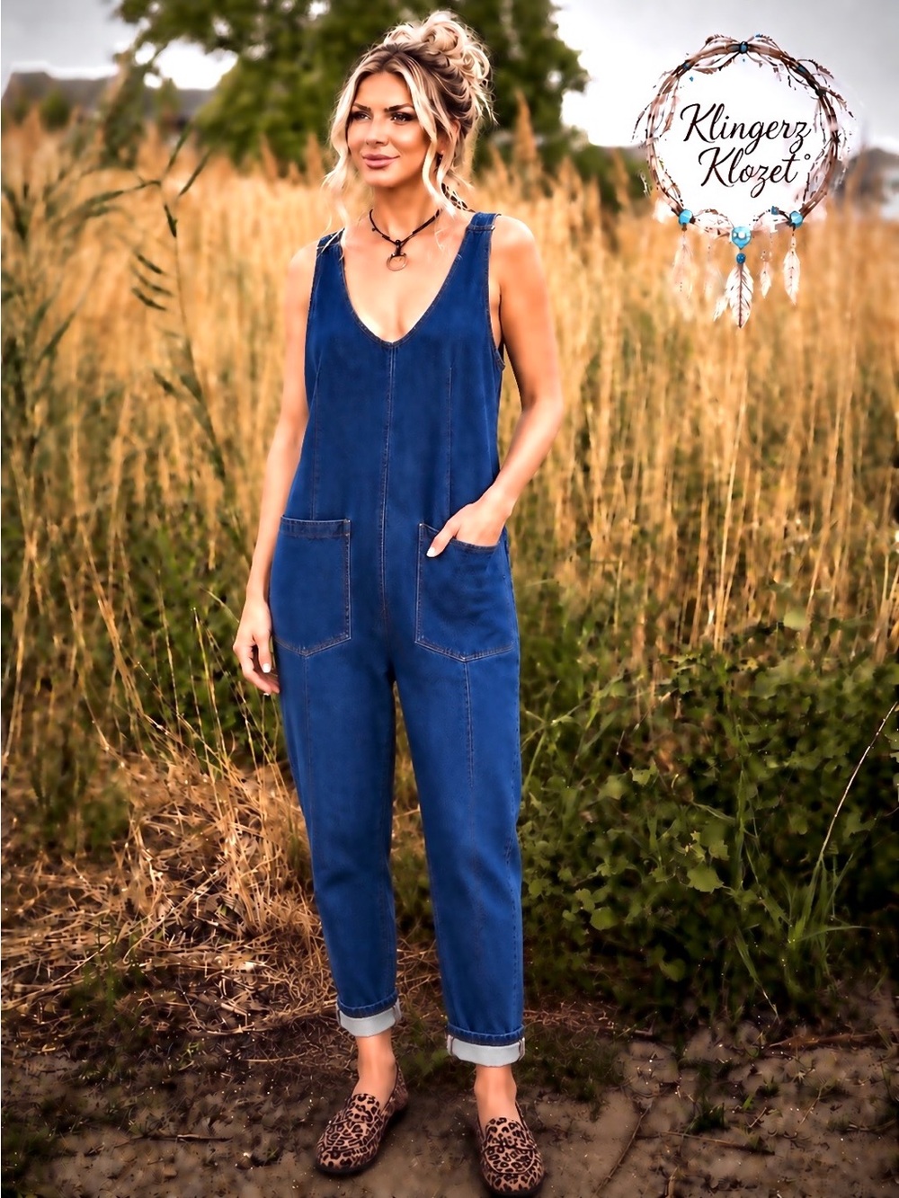 Denim Jumpsuit - Blue